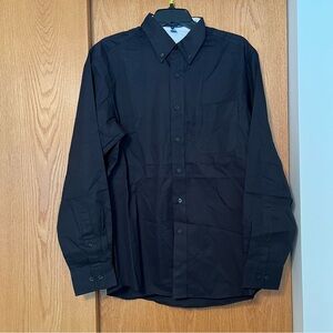 NWOT Port Authority Men’s Small Easy Care Long Sleeve Button Down Black S608